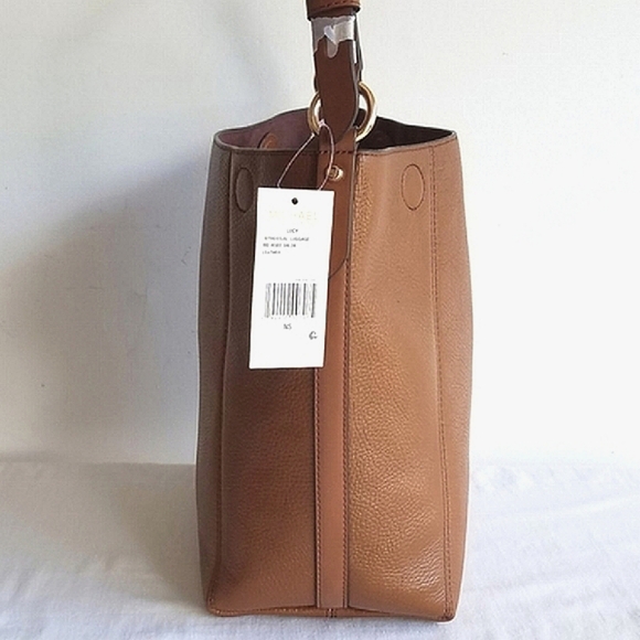 Michael Kors Medium Lucy Hobo Leather Shoulder Bag - Picture 10 of 12